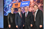 v.l.n.r.: Alexandra Ernst (Kaufmännischer Vorstand), StS Andreas Feicht (BMWi), Michael Riechel (DVGW-Präsident), Prof. Dr. Gerald Linke (Vorstandsvorsitzender)
